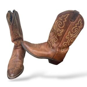 Justin Men - Size 10D - Tan Cowboy Boots Style 2253